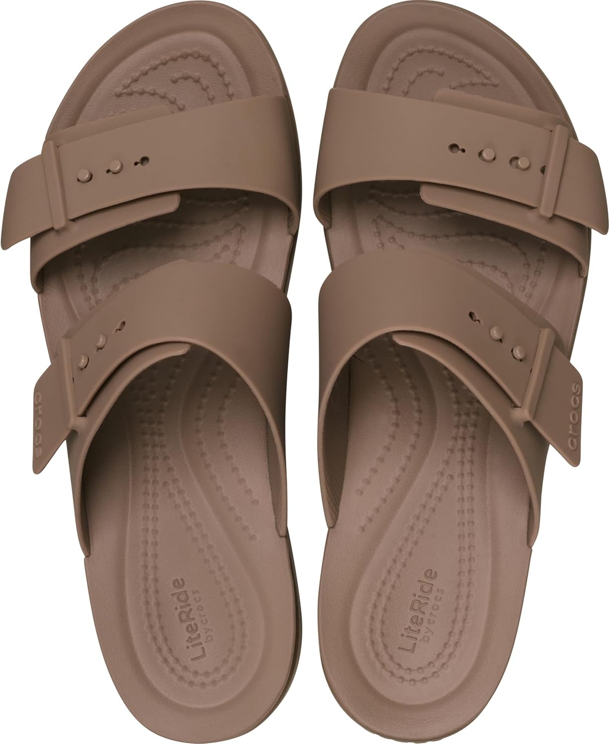 image:imageCrocs Womens Brooklyn Buckle Low SandalsLatte