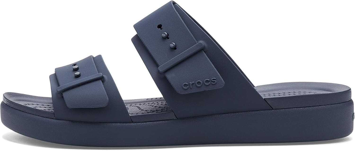 image:imageCrocs Womens Brooklyn Buckle Low SandalsNavy