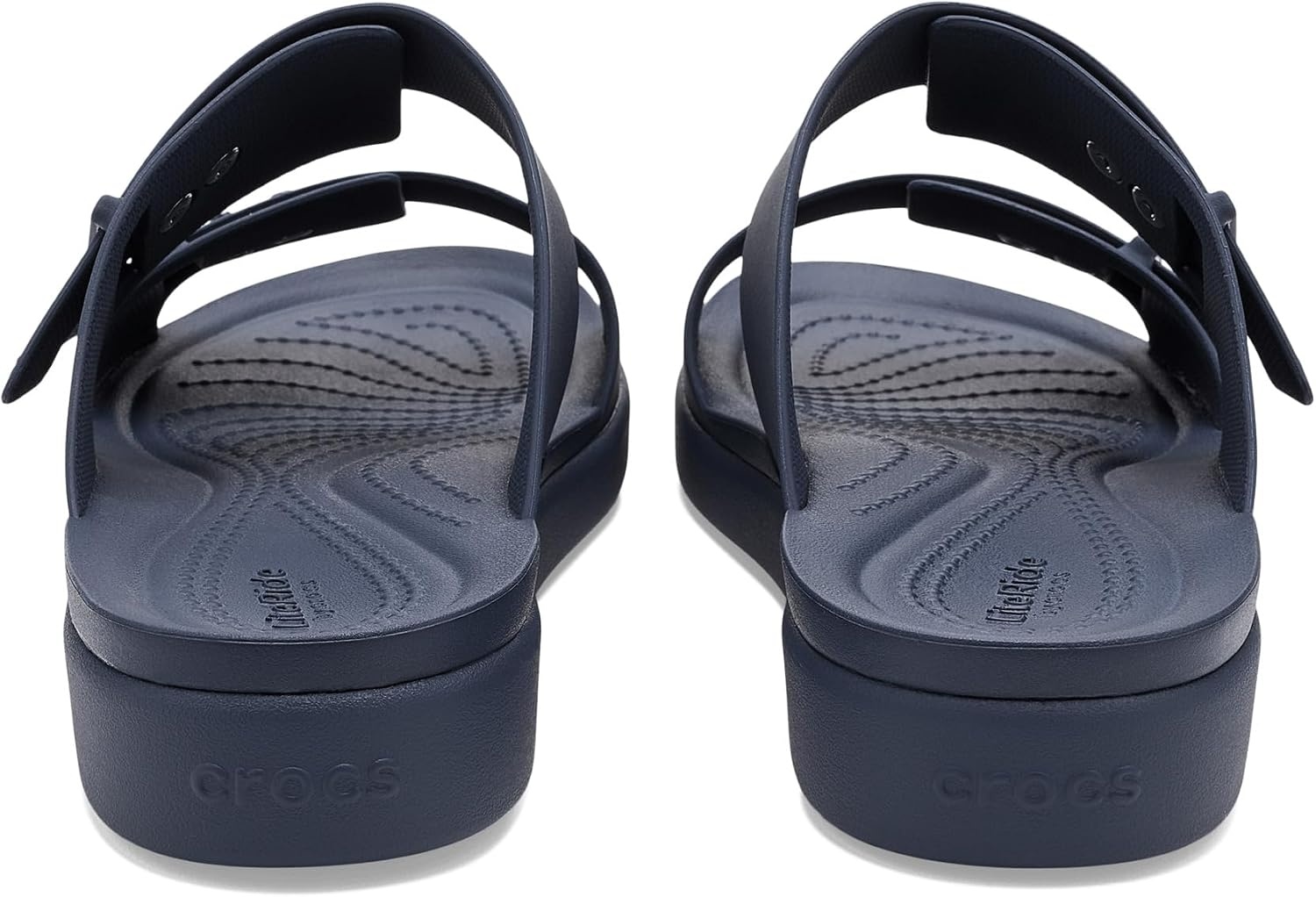image:imageCrocs Womens Brooklyn Buckle Low SandalsNavy