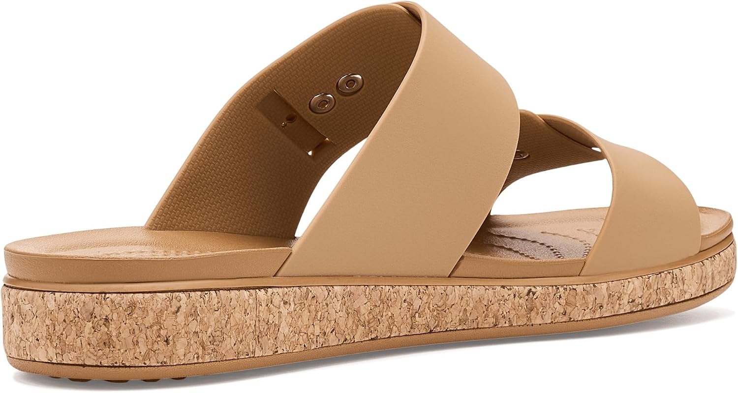 image:imageCrocs Womens Brooklyn Buckle Low SandalsUmber 1