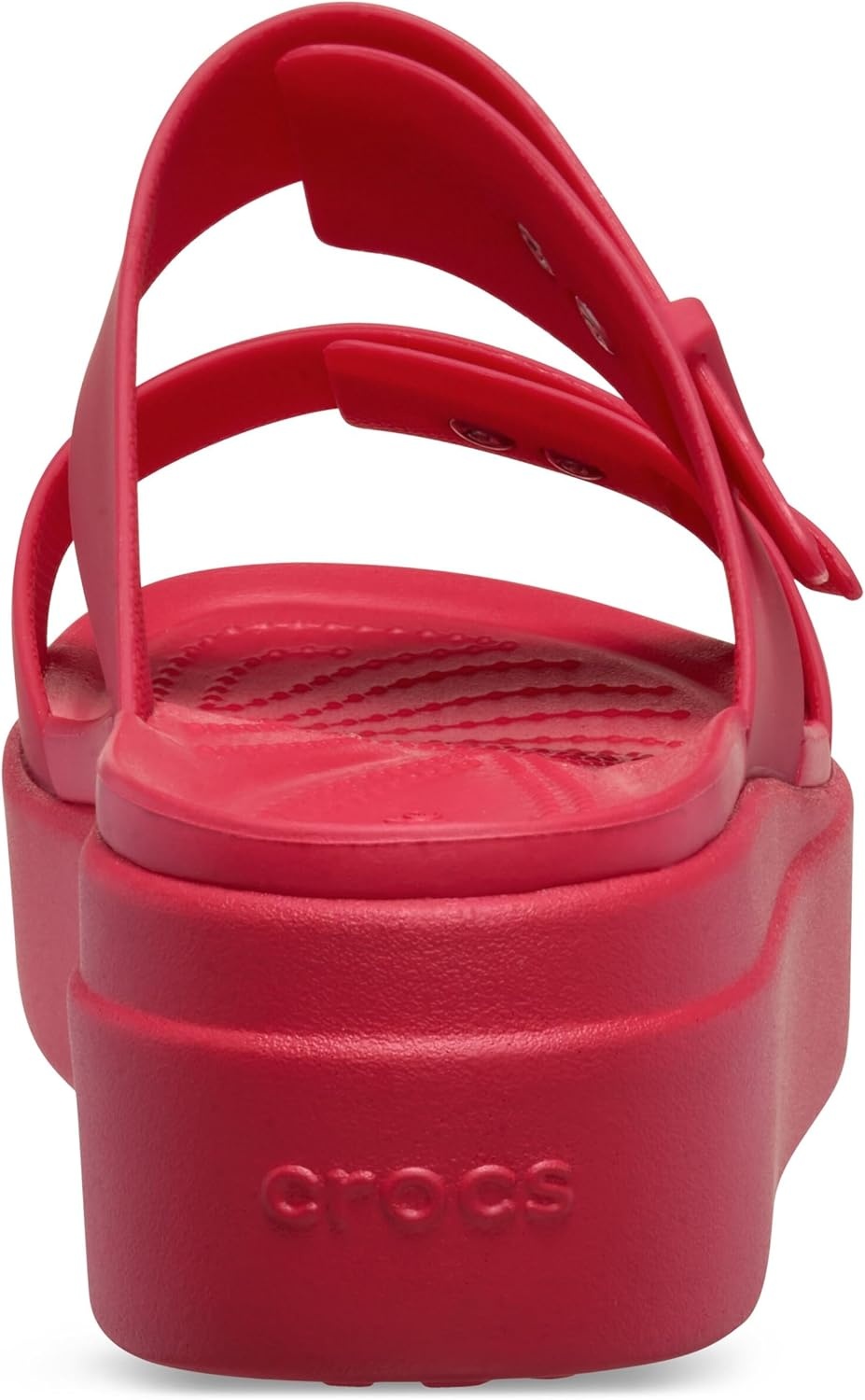 image:imageCrocs Womens Brooklyn Buckle Low WedgesDigital Rasberry