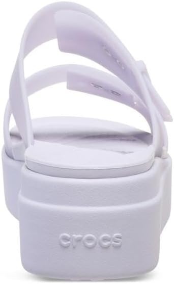 image:imageCrocs Womens Brooklyn Buckle Low WedgesPurple Moon