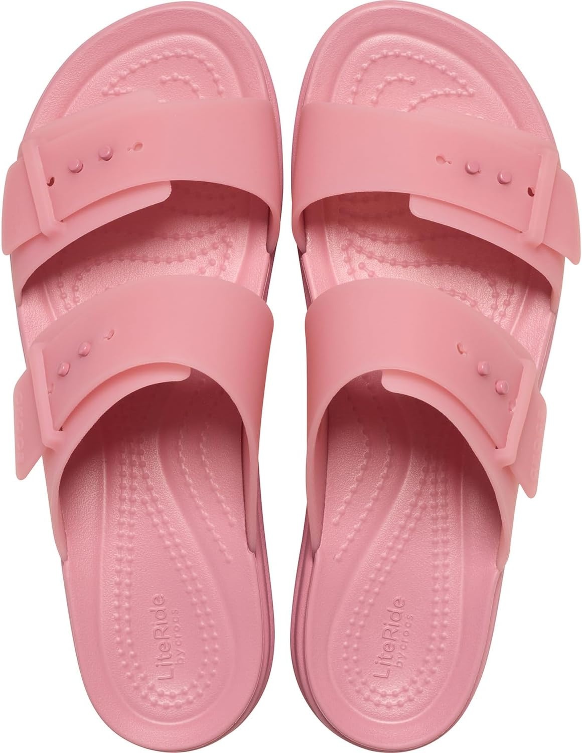 image:imageCrocs Womens Brooklyn Buckle Low WedgesRosette