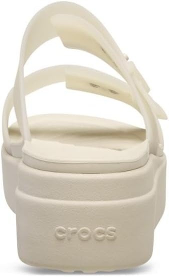 image:imageCrocs Womens Brooklyn Buckle Low WedgesSandstone