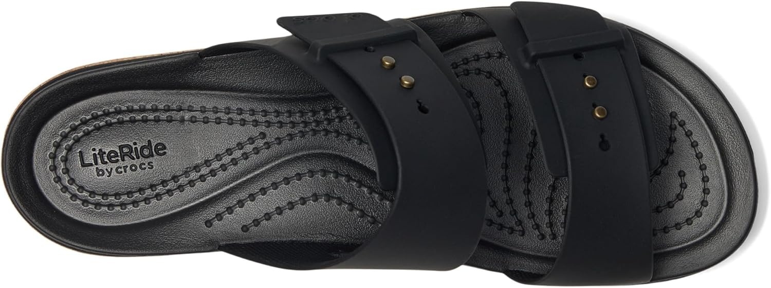 image:imageCrocs Womens Brooklyn Cork Buckle SandalsBlack