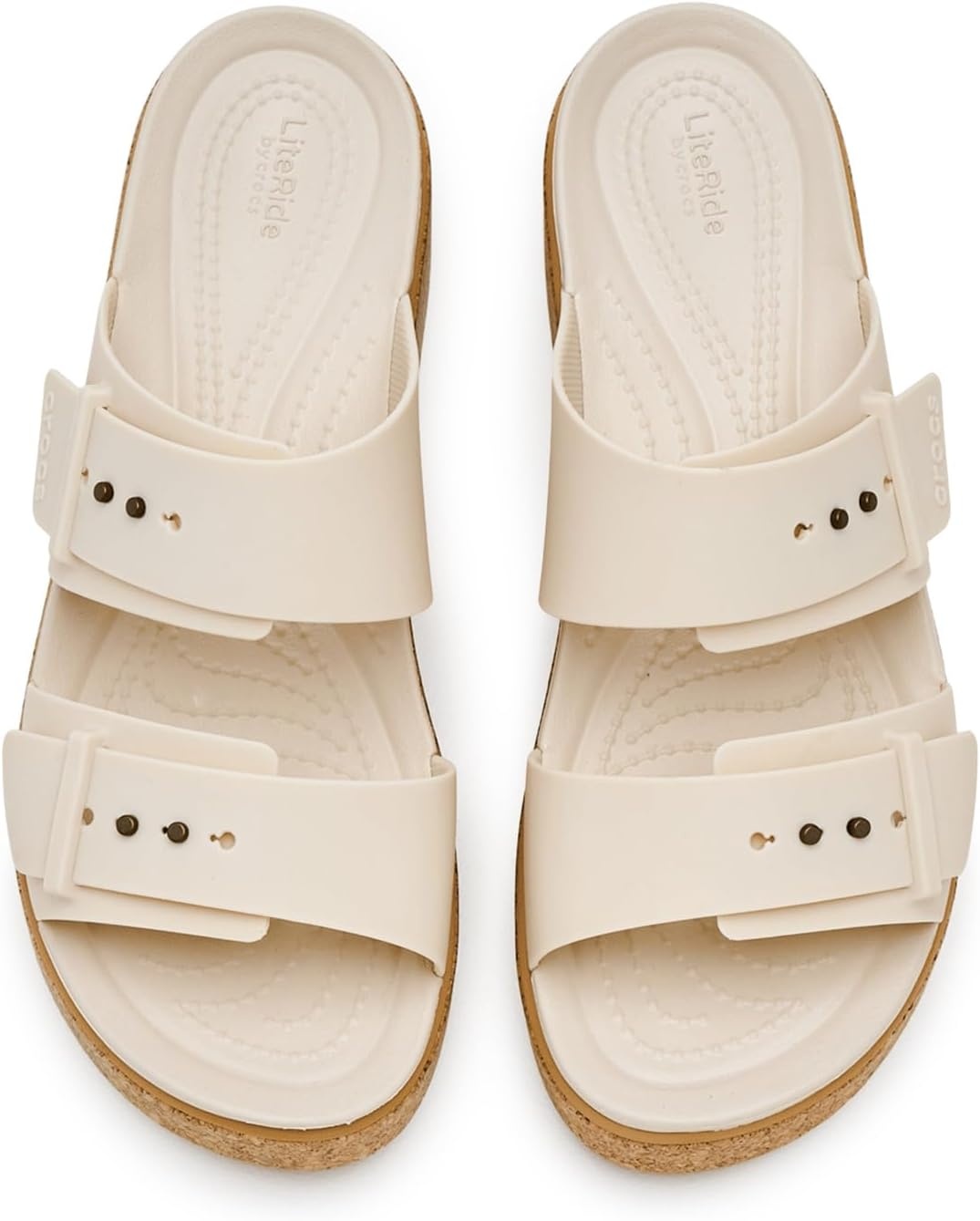 image:imageCrocs Womens Brooklyn Cork Buckle SandalsFrappe
