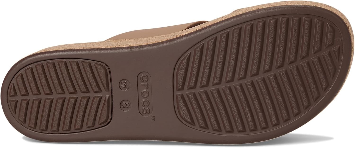 image:imageCrocs Womens Brooklyn Cork Buckle SandalsMilk Chocolate