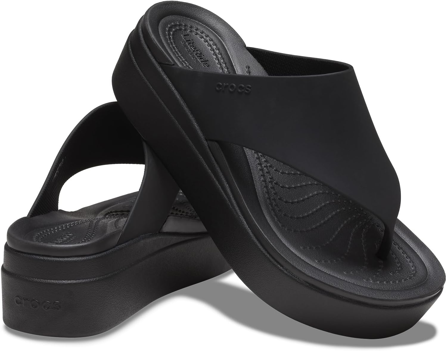 image:imageCrocs Womens Brooklyn Platform Flip FlopsBlack