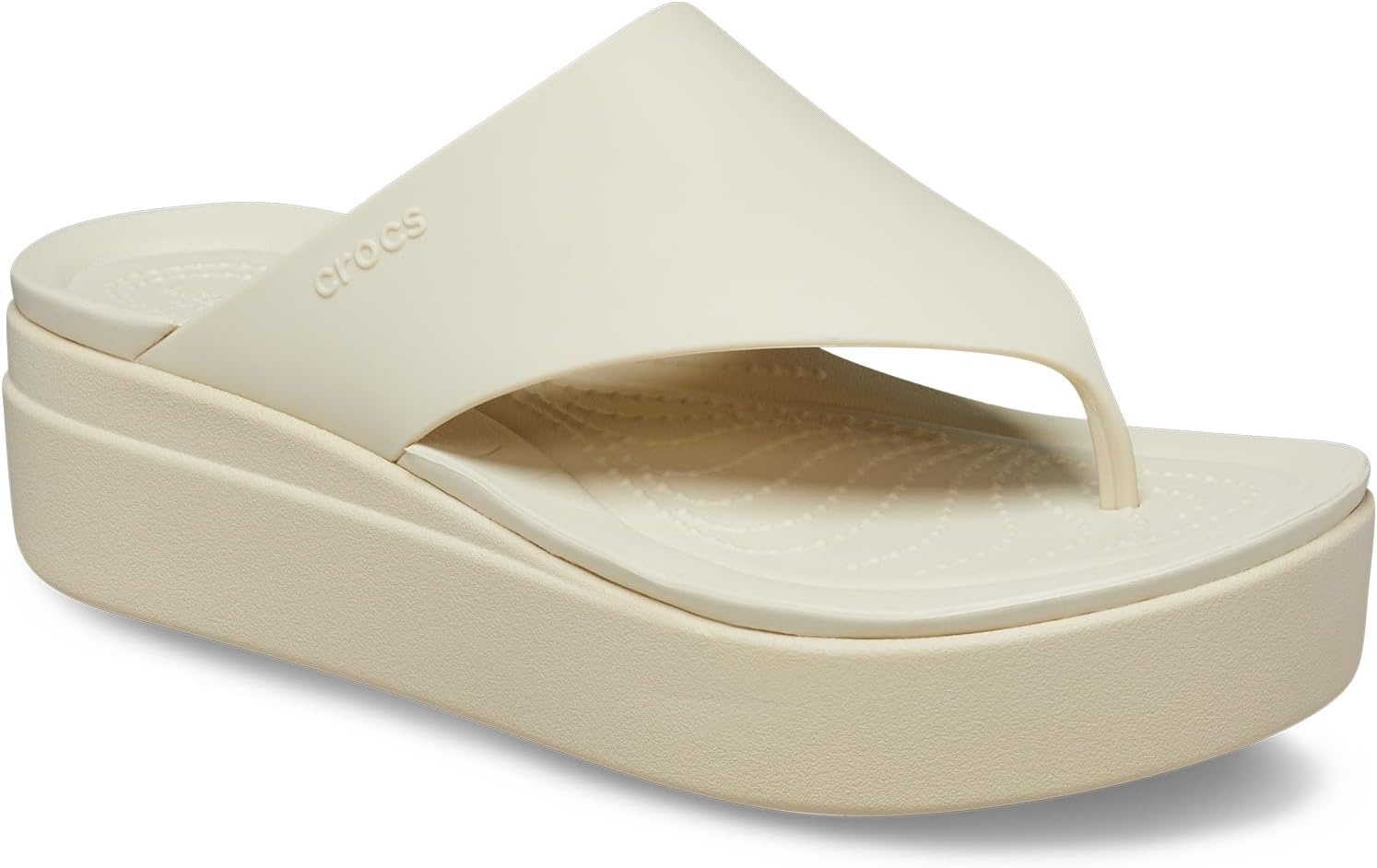 image:imageCrocs Womens Brooklyn Platform Flip FlopsBone
