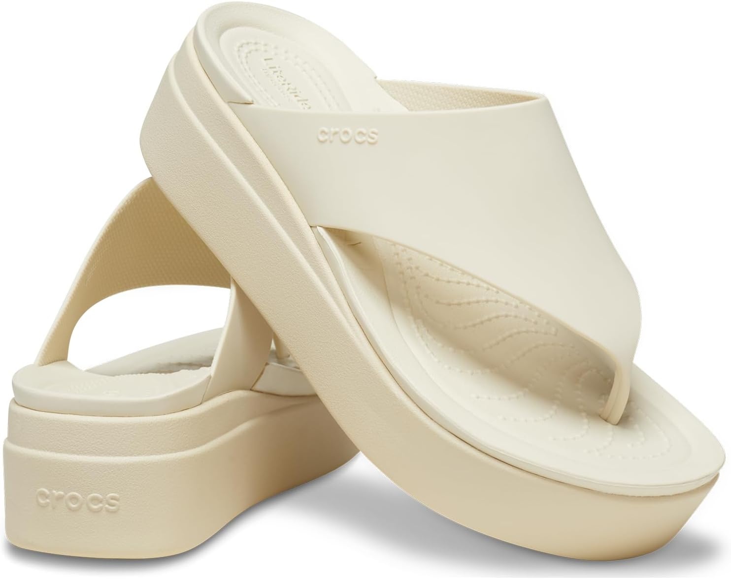 image:imageCrocs Womens Brooklyn Platform Flip FlopsBone