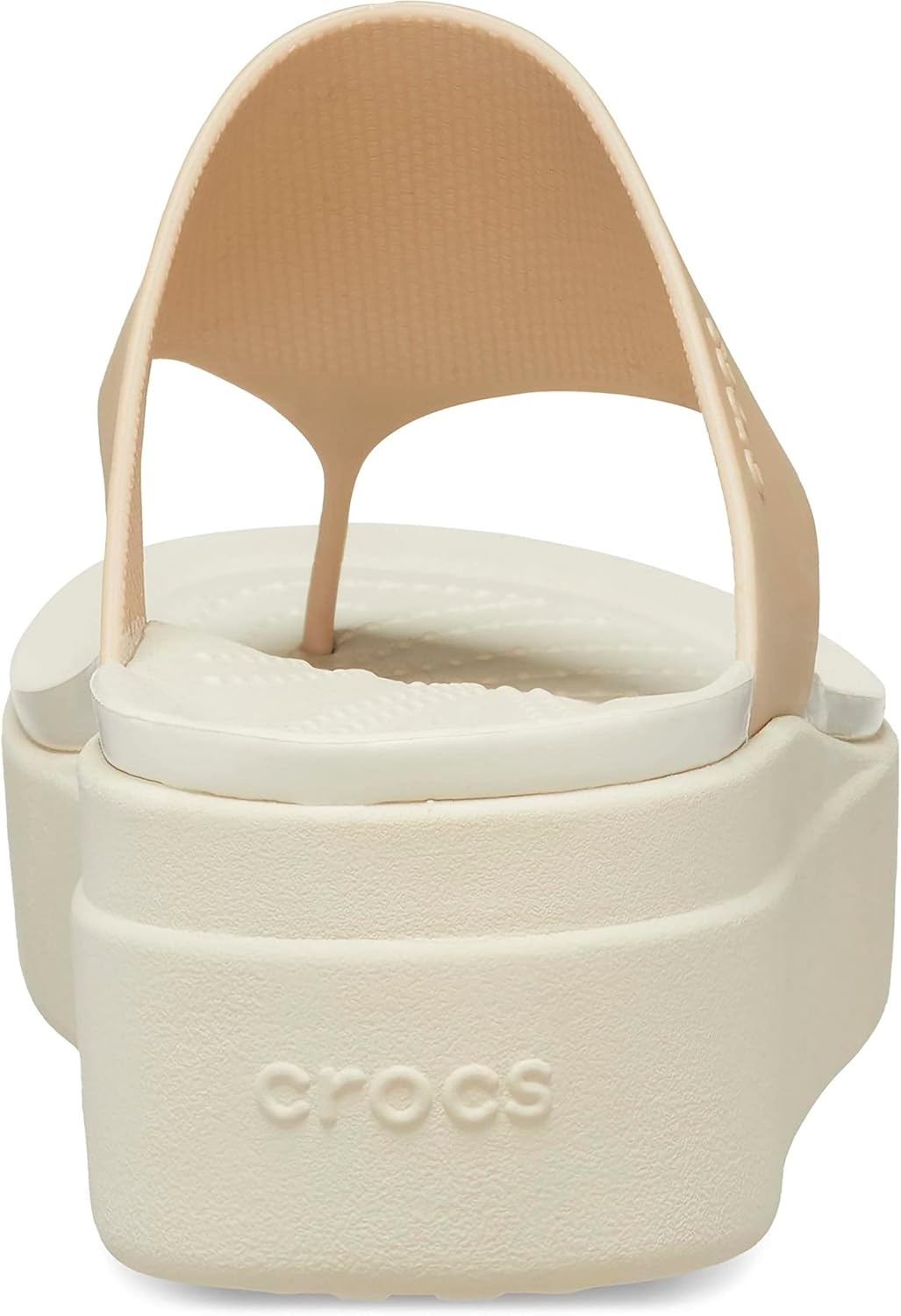 image:imageCrocs Womens Brooklyn Platform Flip FlopsChampagneBone