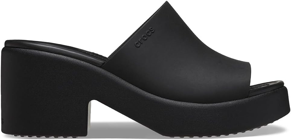 image:imageCrocs Womens Brooklyn Slide Heel SandalsBlackBlack
