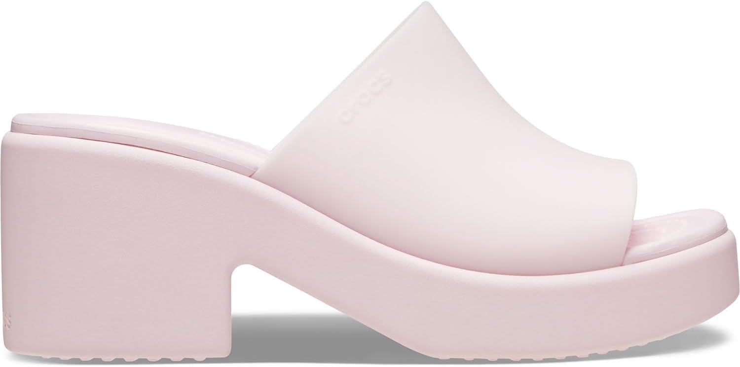 image:imageCrocs Womens Brooklyn Slide Heel SandalsPink Milk