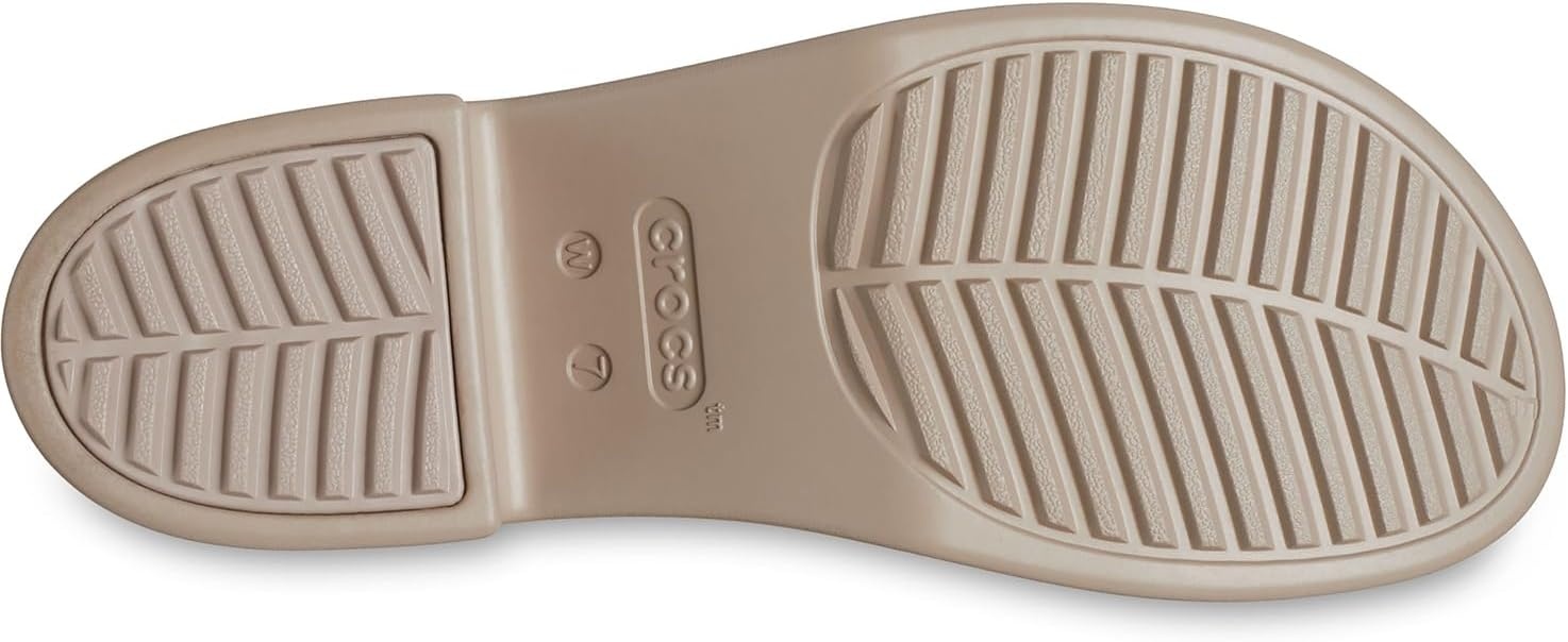 image:imageCrocs Womens Brooklyn Slide Heel SandalsTaupe