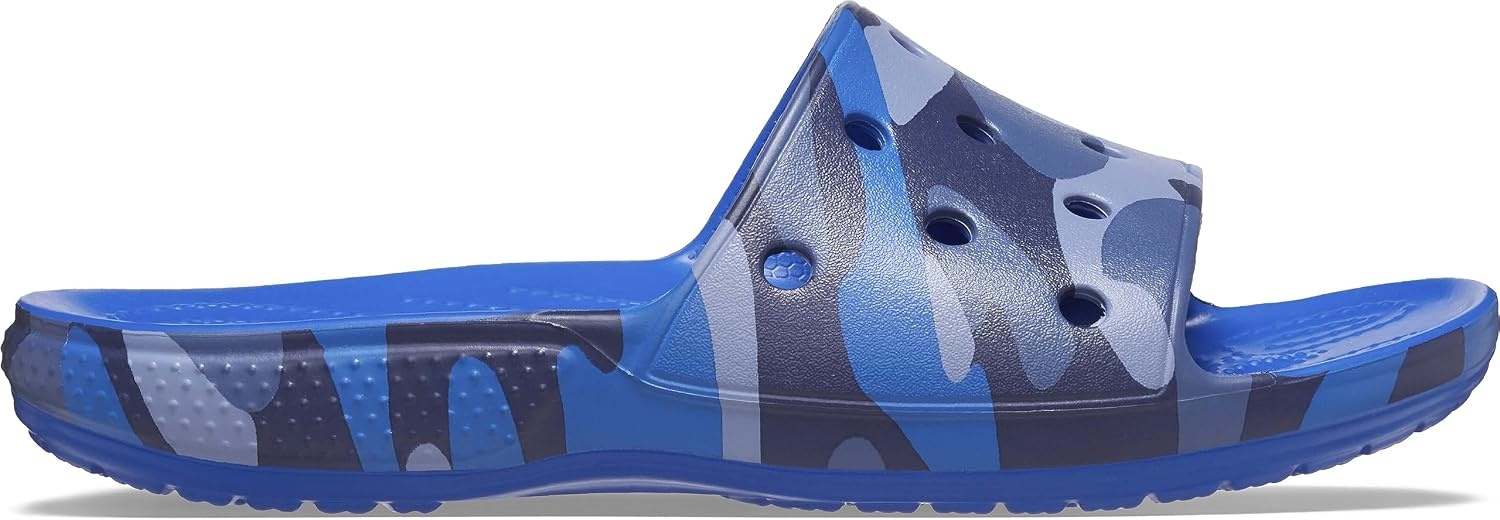 image:imageCrocs Womens Classic Camo Slide SandalsBlue BoltMulti