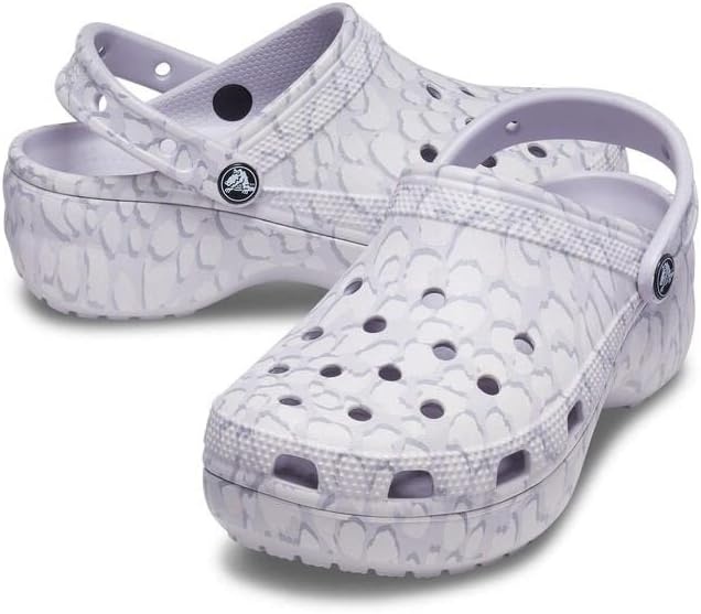 image:imageCrocs Womens Classic Graphic Platform ClogsMauve Mist