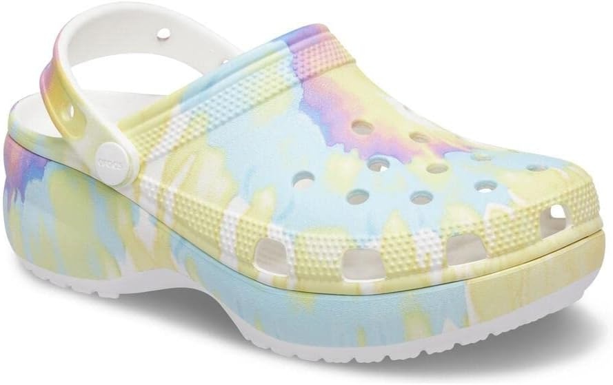 image:imageCrocs Womens Classic Graphic Platform ClogsPastel Tie Dye