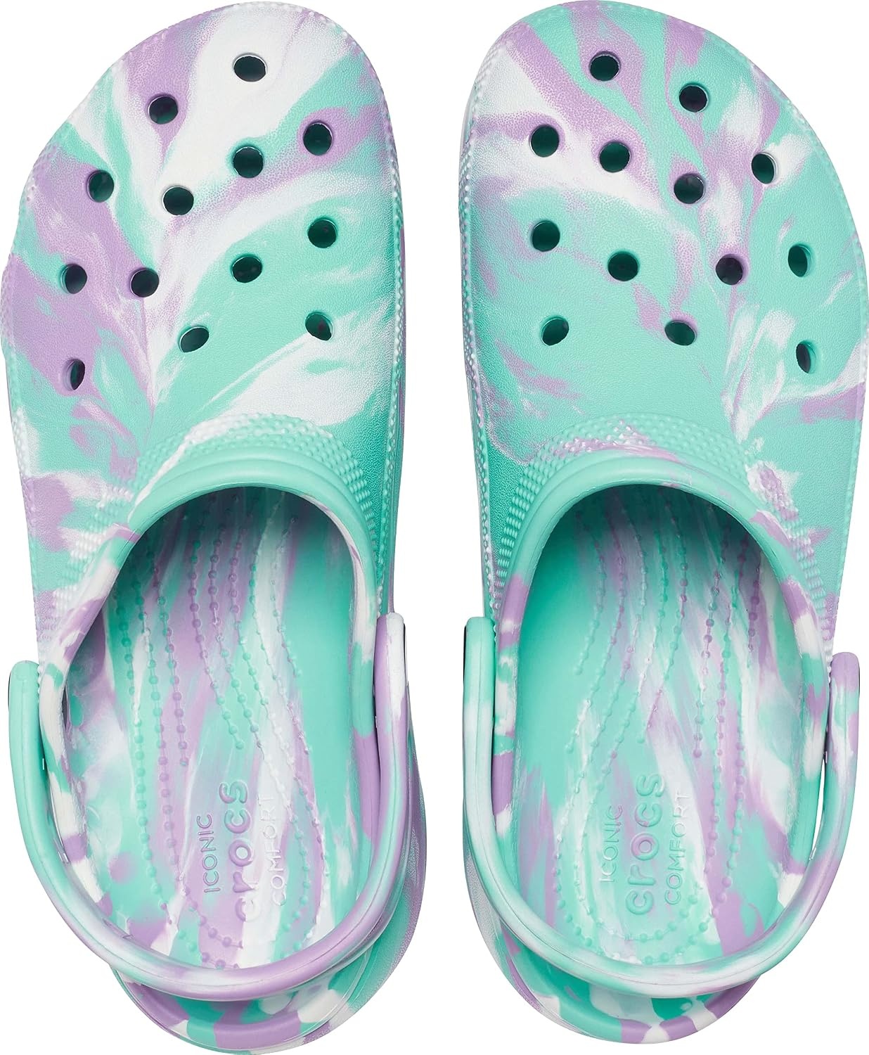image:imageCrocs Womens Classic Graphic Platform ClogsPistachio Tie Dye