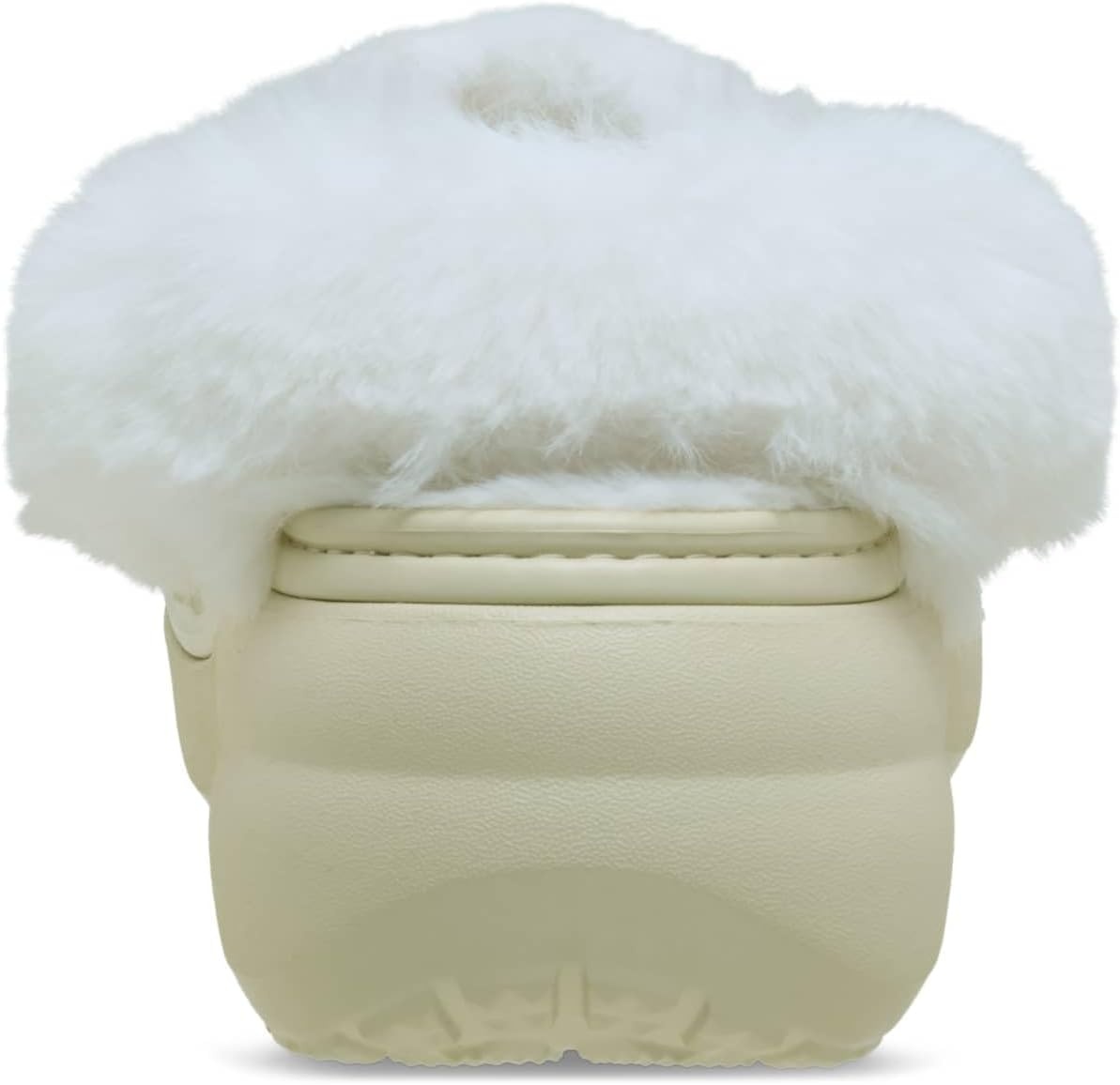image:imageCrocs Womens Classic Platform Fuzz Lined Clogs Fuzzy SlippersBone