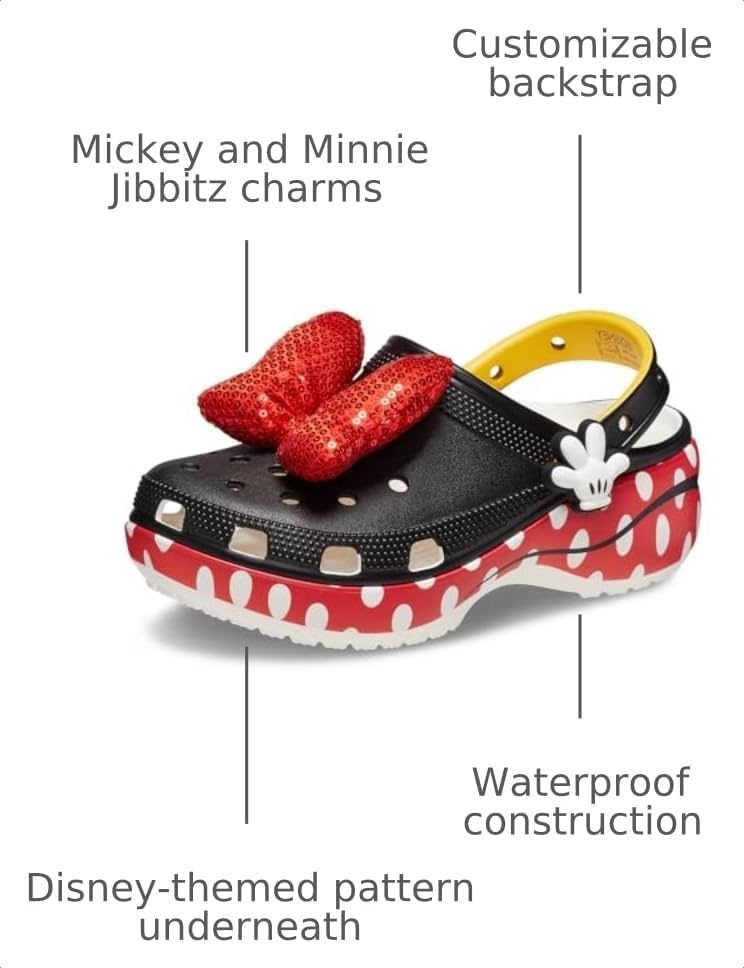image:imageCrocs Womens Disney Minnie Mouse Classic Platform ClogMinnie Mouse