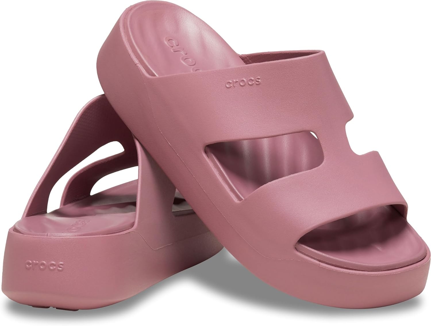 image:imageCrocs Womens Getaway Platform HStrap Wedge SandalsCassis