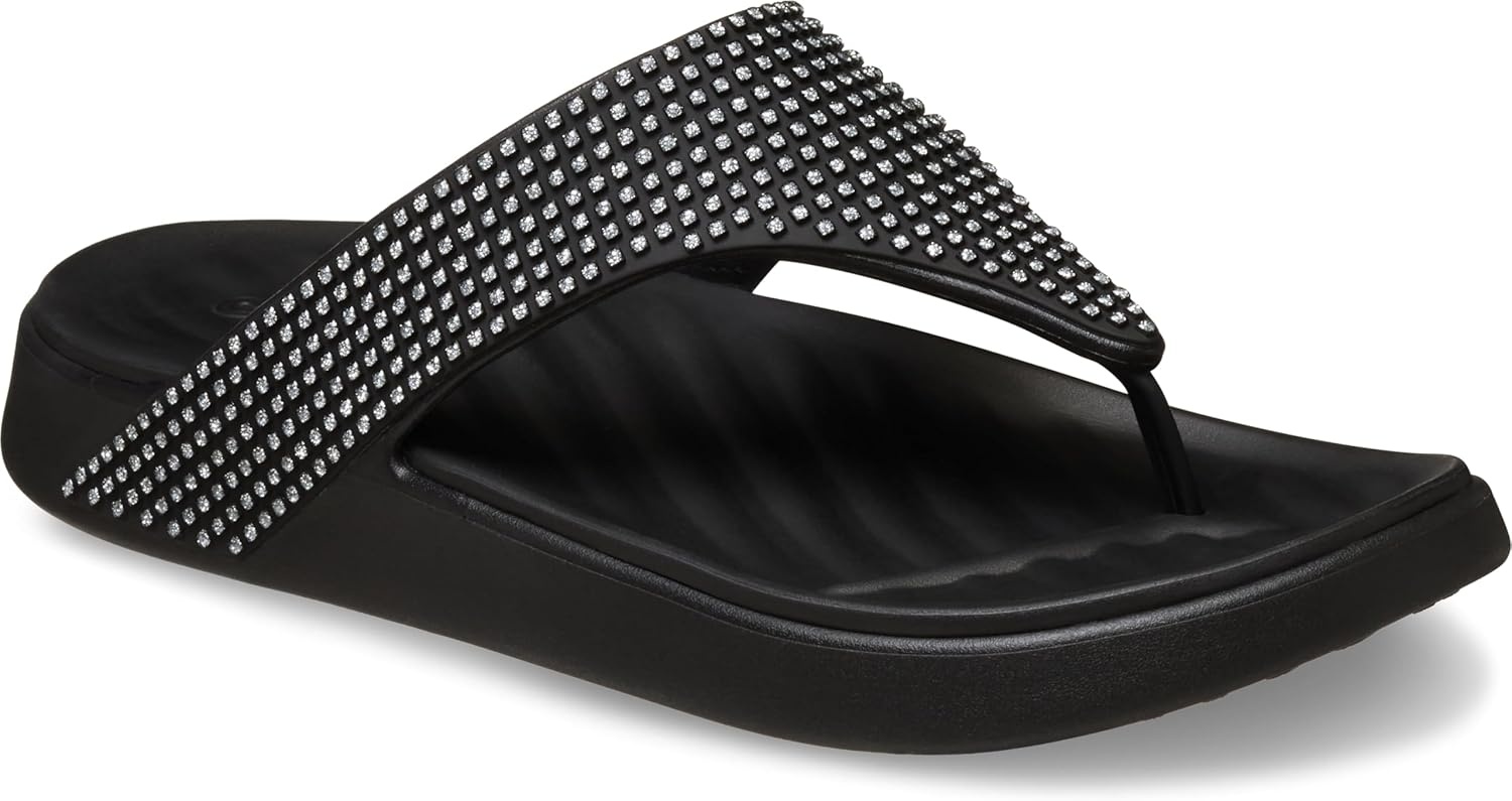 image:imageCrocs Womens Getaway Triangle Flip FlopsBlack Gems