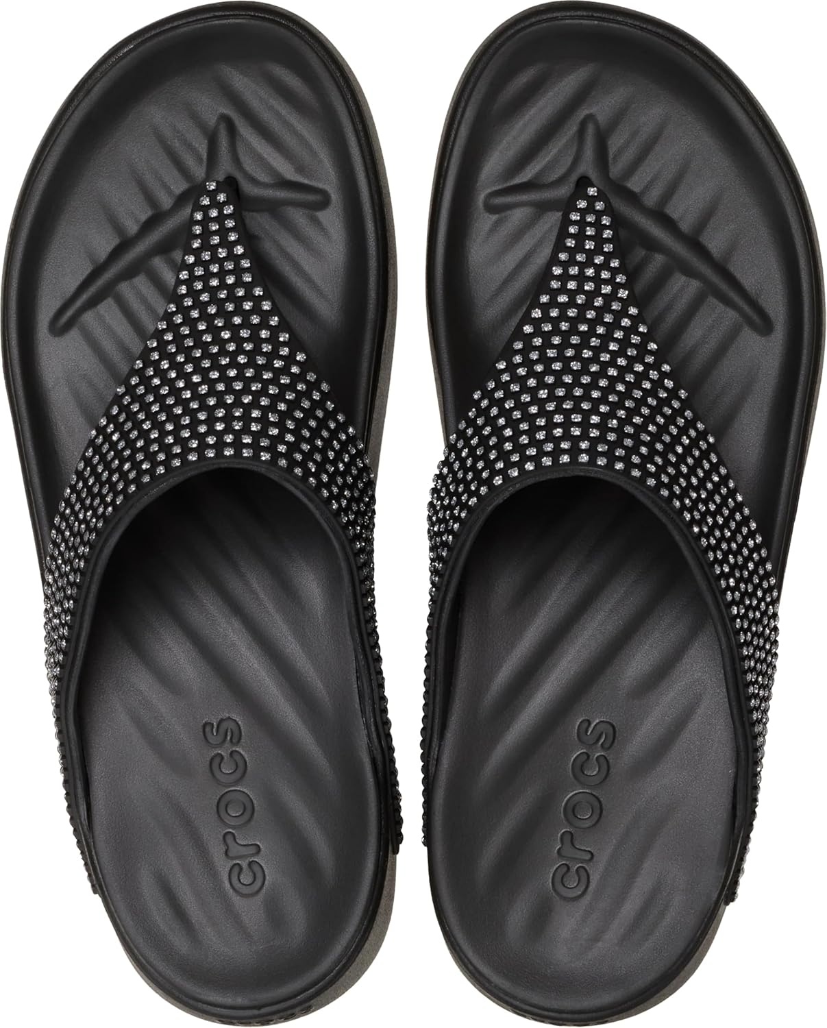 image:imageCrocs Womens Getaway Triangle Flip FlopsBlack Gems
