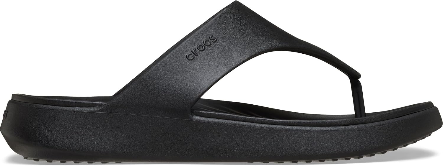 image:imageCrocs Womens Getaway Triangle Flip FlopsBlackBlack