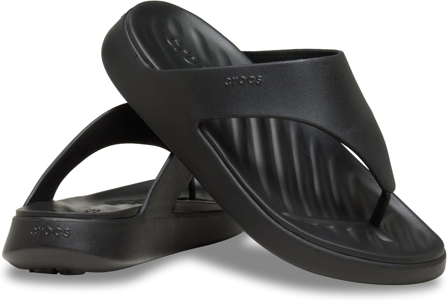 image:imageCrocs Womens Getaway Triangle Flip FlopsBlackBlack