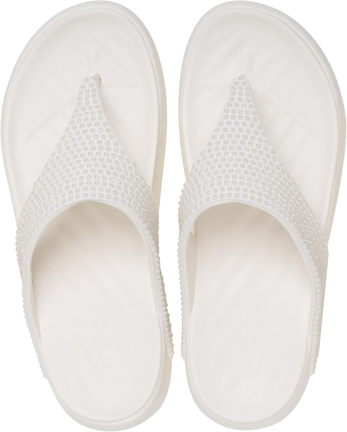 image:imageCrocs Womens Getaway Triangle Flip FlopsChalk Gems
