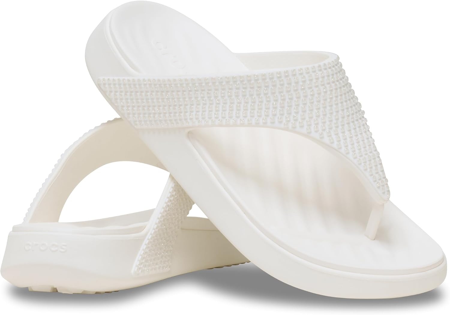 image:imageCrocs Womens Getaway Triangle Flip FlopsChalk Gems