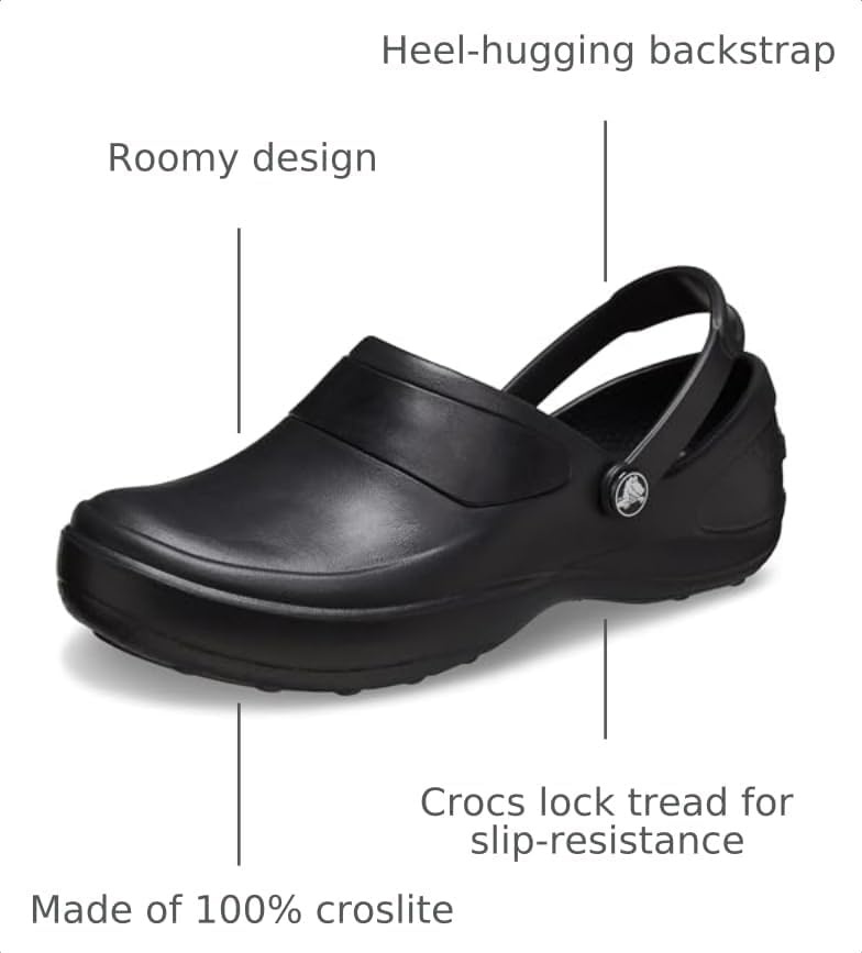 image:imageCrocs Womens Mercy Work Clogs Slip Resistant Work ShoesBlackBlack
