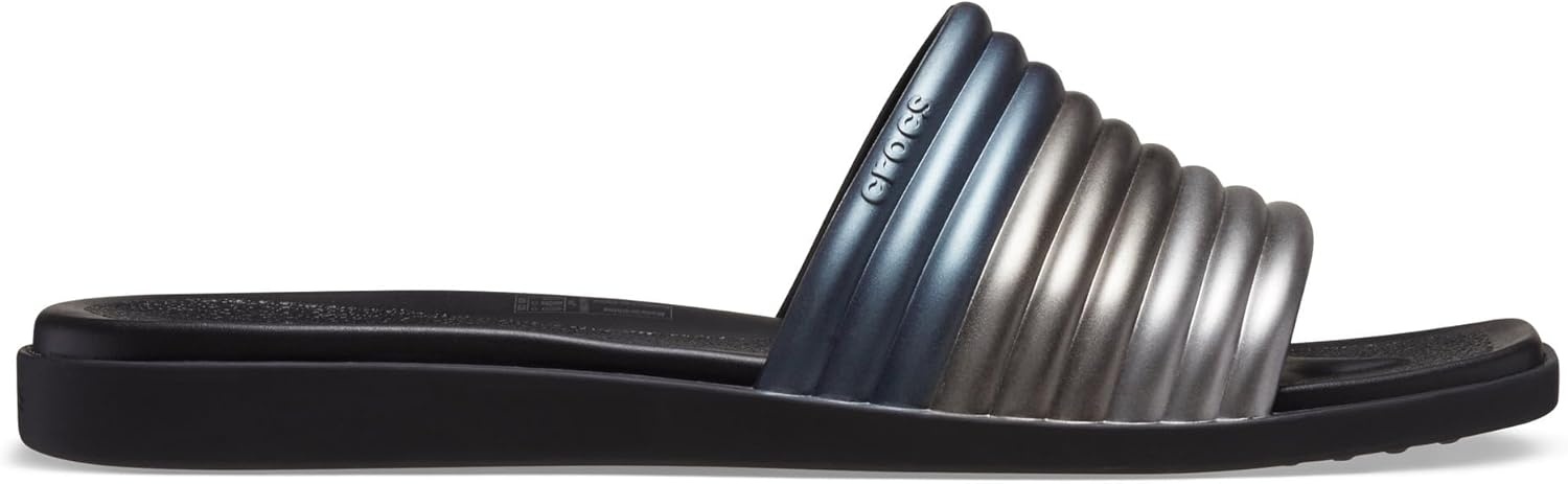 image:imageCrocs Womens Miami SlideMetallic Black