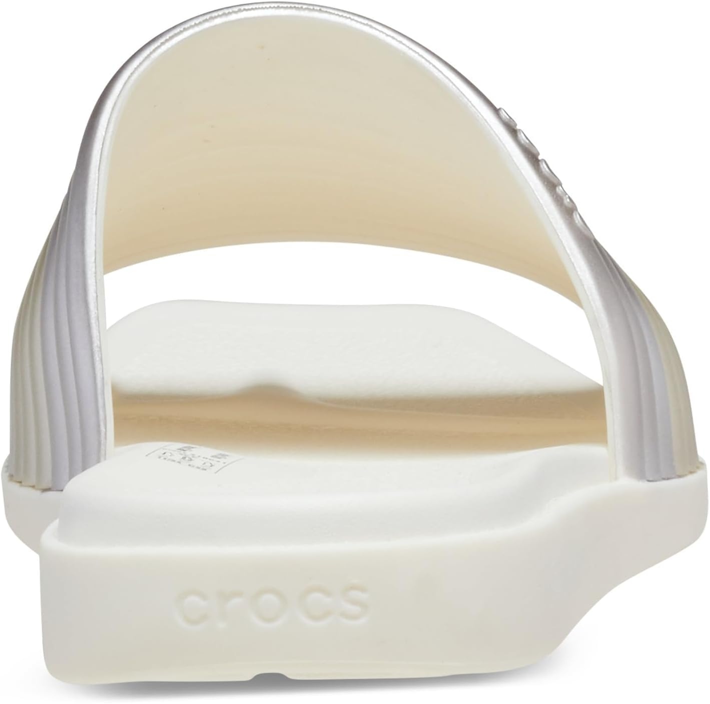 image:imageCrocs Womens Miami SlideMetallic Chalk