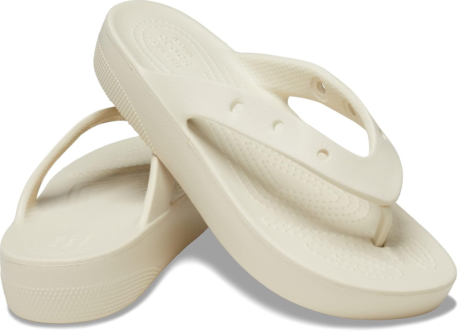 image:imageCrocs Womens Platform Flip Flop SandalBone