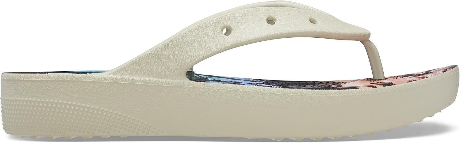 image:imageCrocs Womens Platform Flip Flop SandalBoneMulti