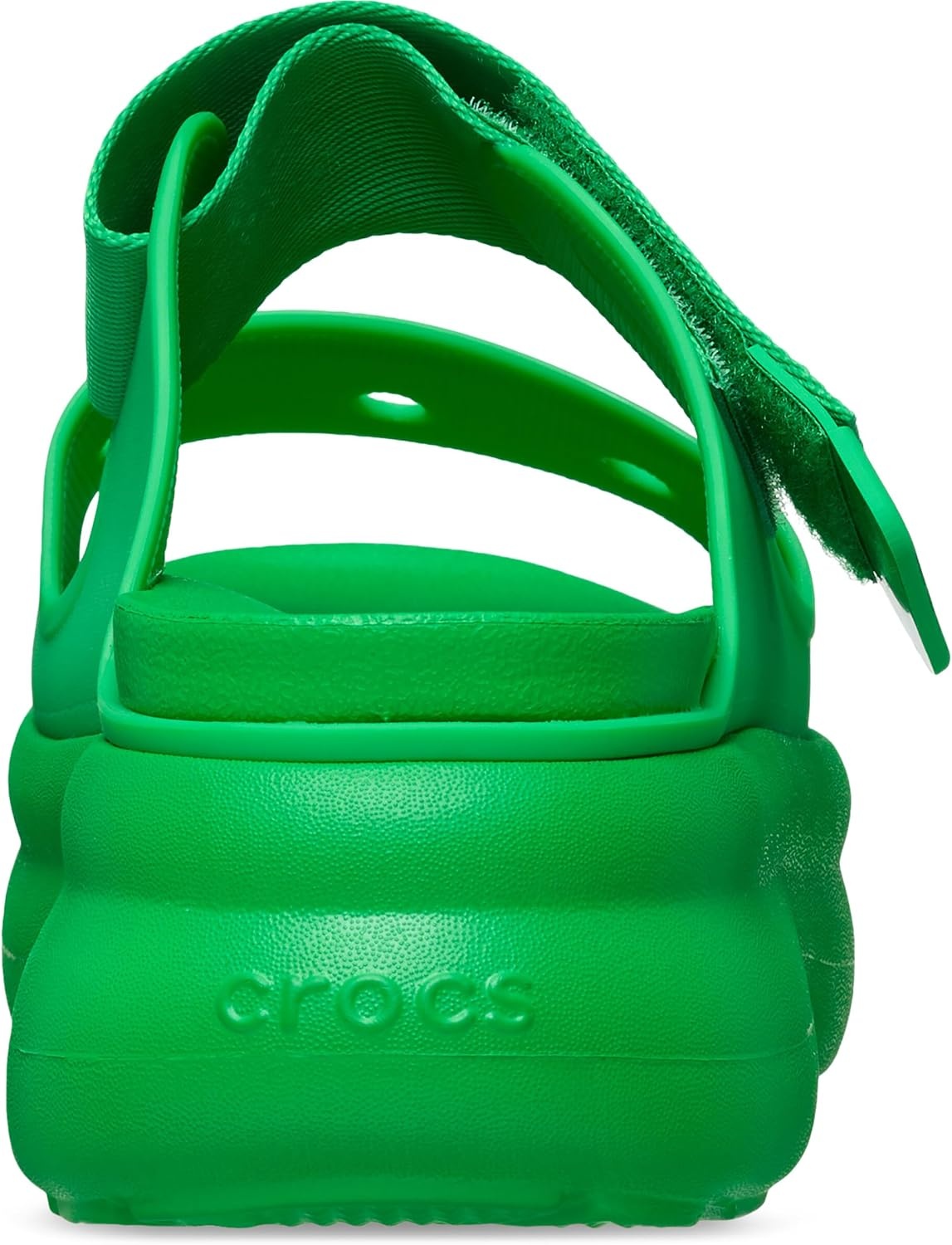 image:imageCrocs Womens Soho TwoStrap Sandals 24 Inch Platform LiteRide SinkIn Footbed Adjustable Upper StrapGreen Strike