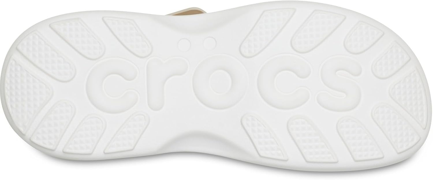 image:imageCrocs Womens Soho TwoStrap Sandals 24 Inch Platform LiteRide SinkIn Footbed Adjustable Upper StrapPeach IceFrappeChalkShimmer