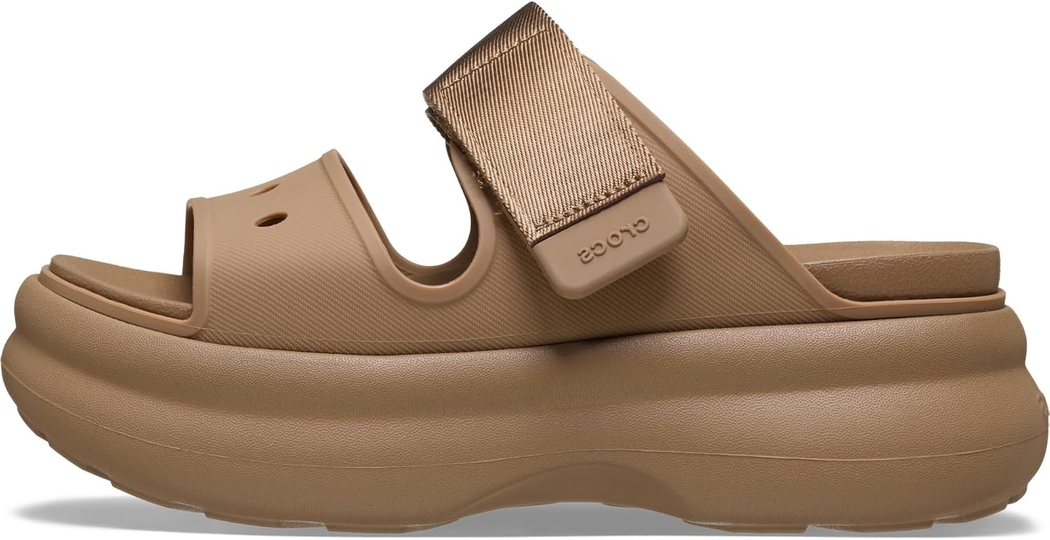 image:imageCrocs Womens Soho TwoStrap Sandals 24 Inch Platform LiteRide SinkIn Footbed Adjustable Upper StrapSepia