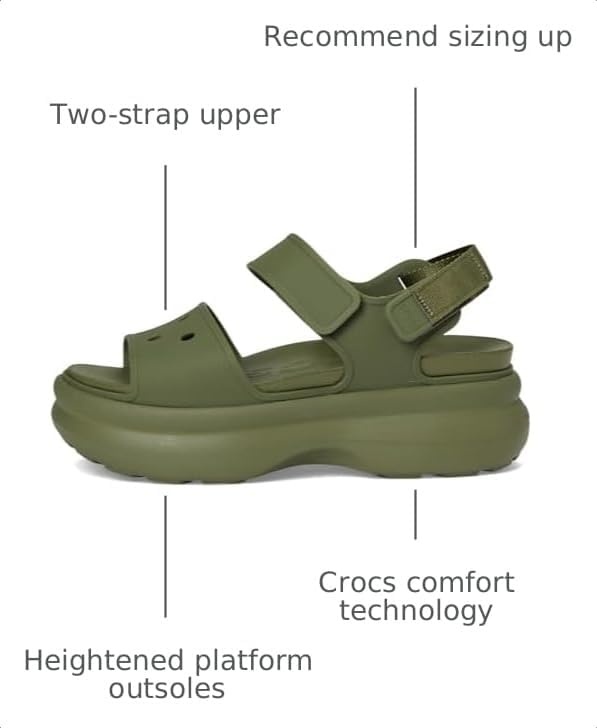 image:imageCrocs Womens Soho Y Strap SandalsArmy Green