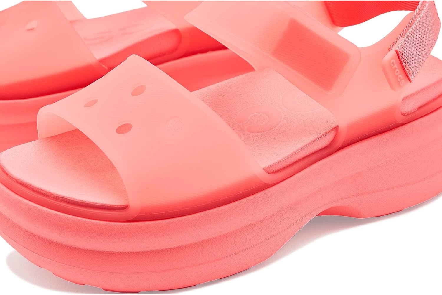 image:imageCrocs Womens Soho Y Strap SandalsFrosted Guava