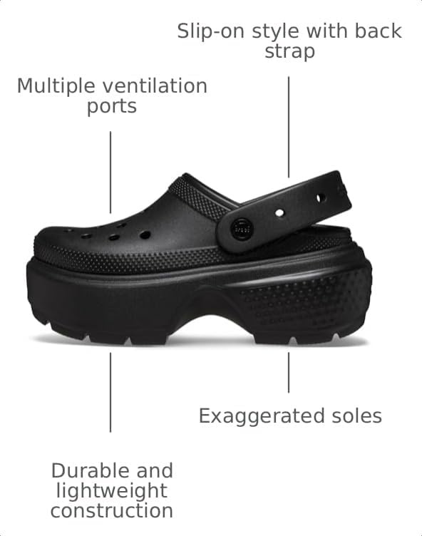 image:imageCrocs Womens Stomp Clog Slipon ShoesBlack
