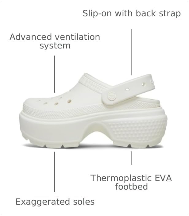 image:imageCrocs Womens Stomp Clog Slipon ShoesChalk
