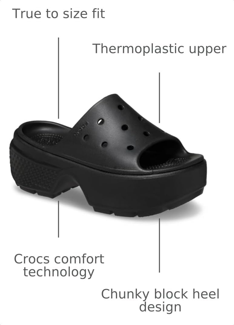 image:imageCrocs Womens Stomp SlidesBlack