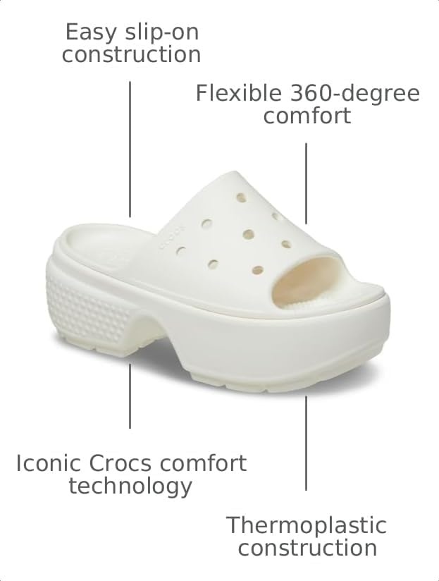 image:imageCrocs Womens Stomp SlidesChalk