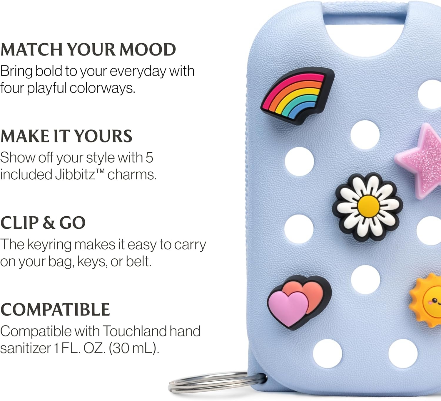 image:imageTouchland x Crocs Hand Mist Case with 5 Jibbitz Charms Pixie LavenderCloudwave Blue