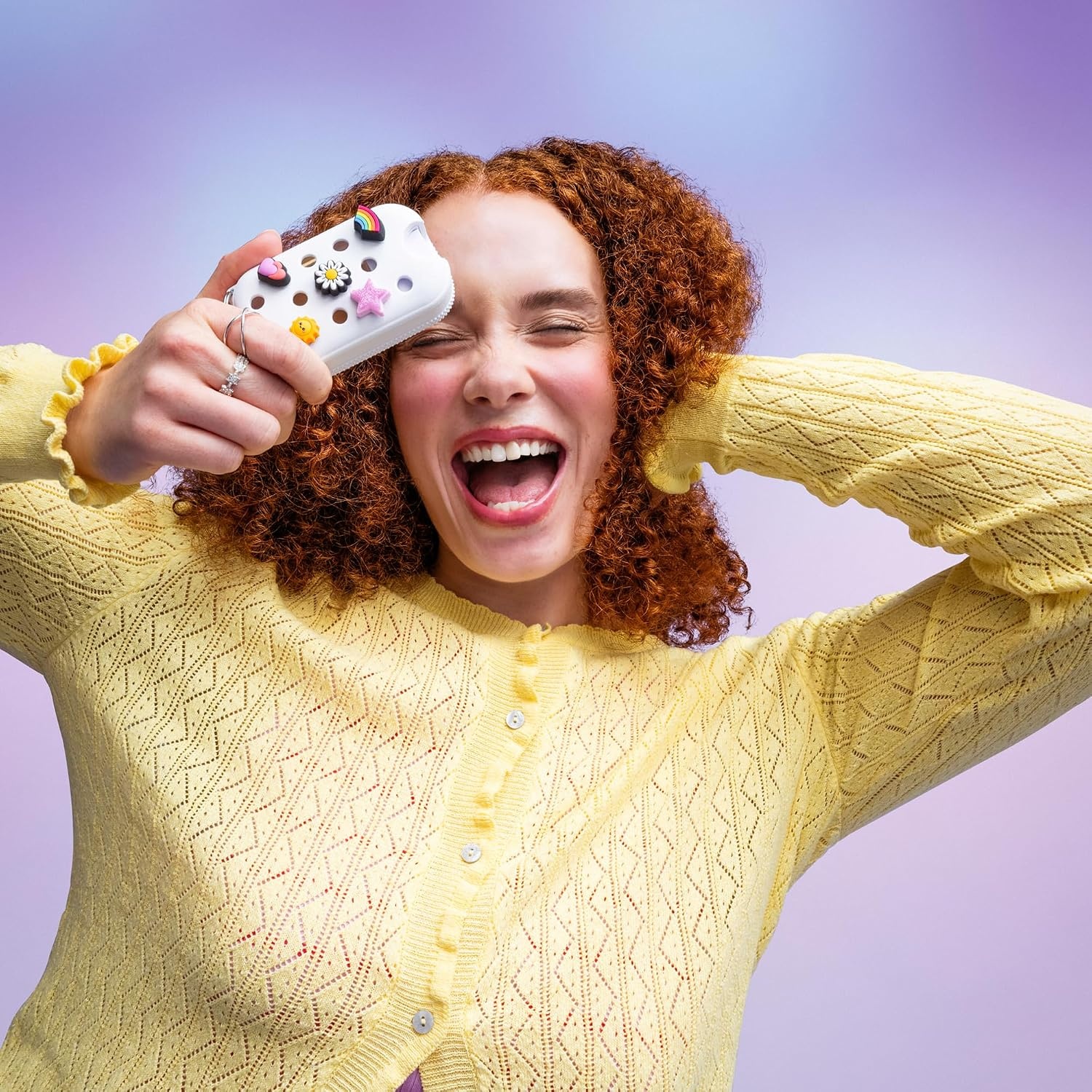 image:imageTouchland x Crocs Hand Mist Case with 5 Jibbitz Charms Pixie LavenderCosmic White