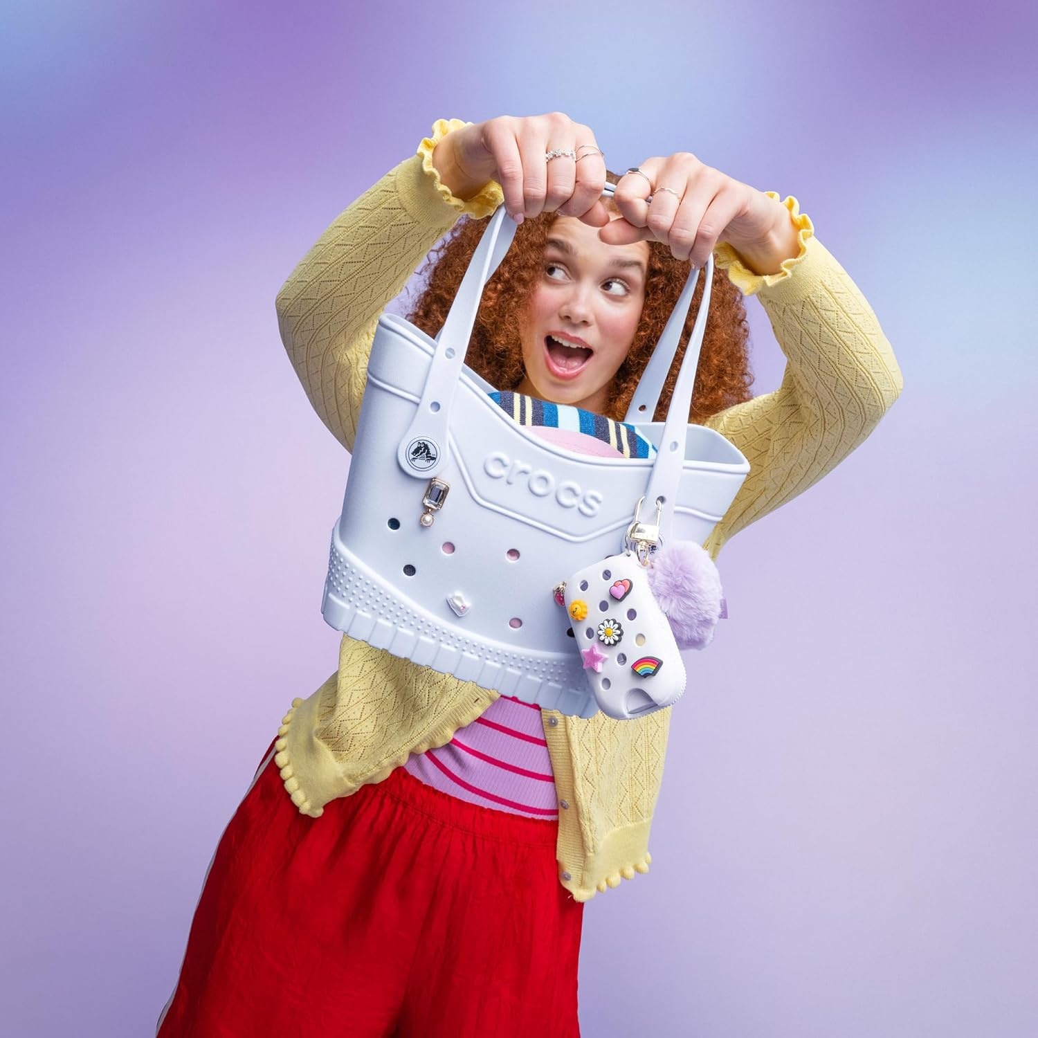 image:imageTouchland x Crocs Hand Mist Case with 5 Jibbitz Charms Pixie LavenderCosmic White