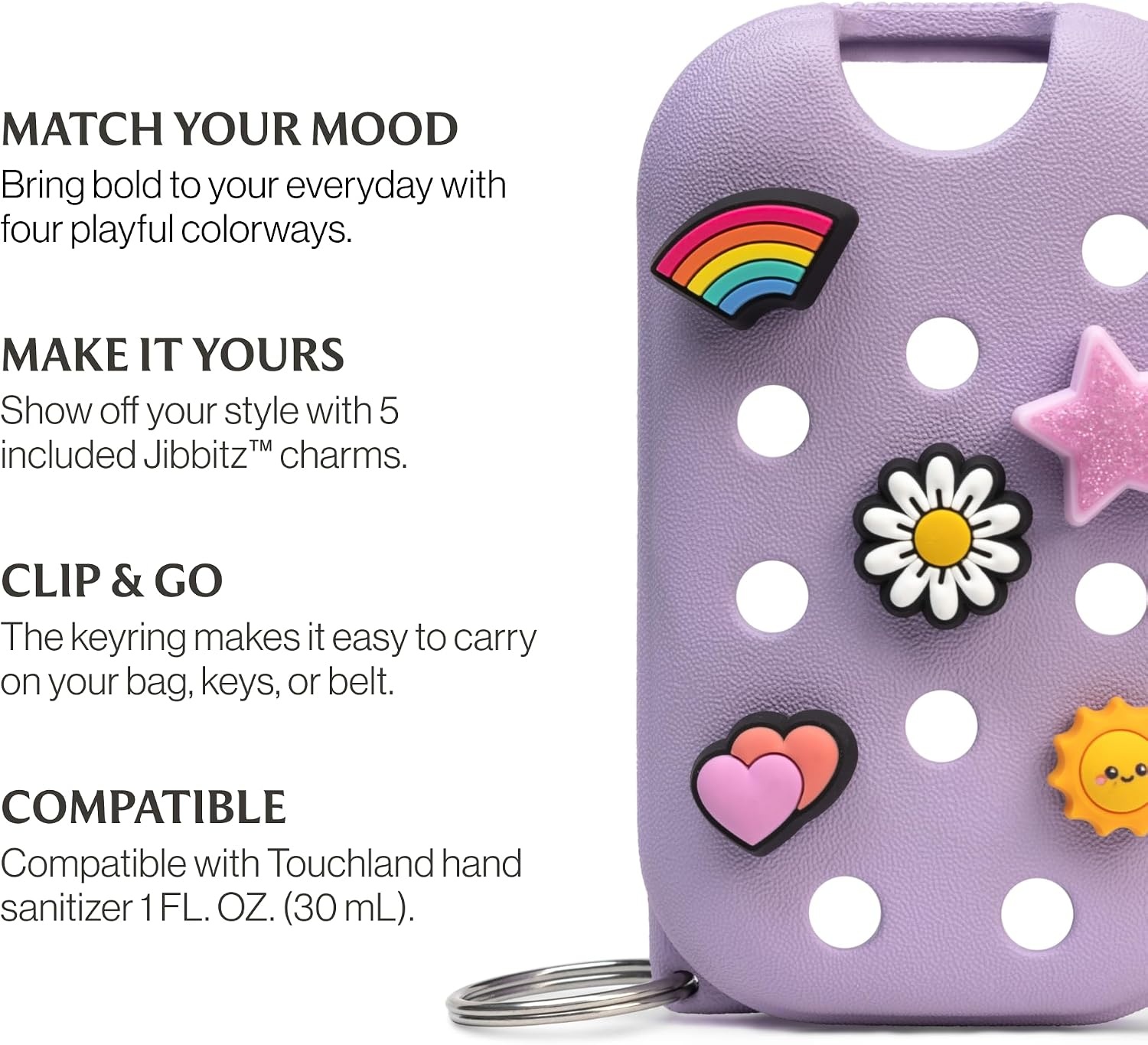 image:imageTouchland x Crocs Hand Mist Case with 5 Jibbitz Charms Pixie LavenderPixie Lavender