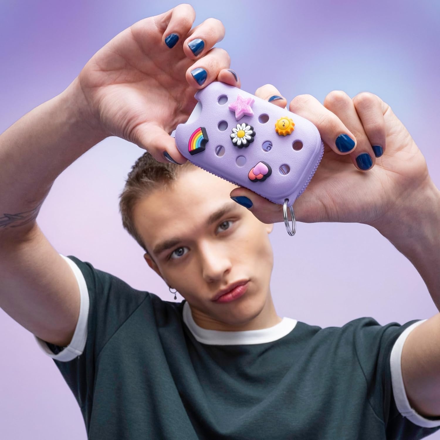image:imageTouchland x Crocs Hand Mist Case with 5 Jibbitz Charms Pixie LavenderPixie Lavender